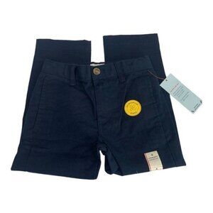 Cat & Jack Boys School Uniform Navy Chino Pants With Reinforced Knees Size 4